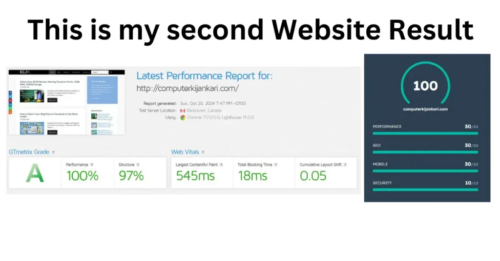 Wesite Speed